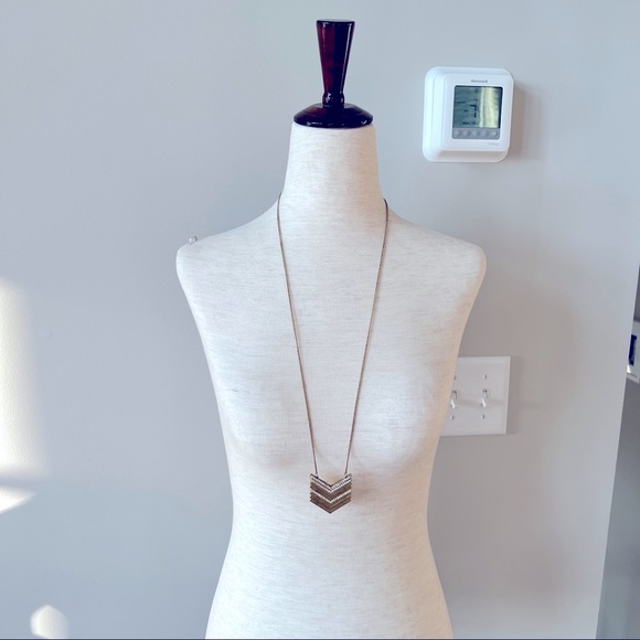 J. Crew Chevron Pendant Long Necklace